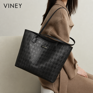 VINEY Everyday Genuine Leather Large Capacity Convertible Tote Bag — English product image 1