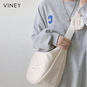 VINEY Everyday Canvas Large Capacity Convertible Hobo Bag — English product image 2