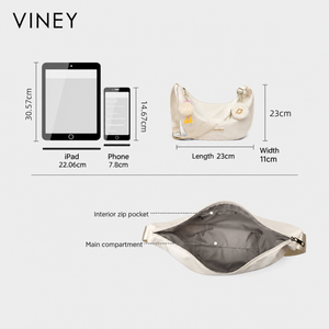 VINEY Everyday Canvas Large Capacity Convertible Hobo Bag — English product image 5