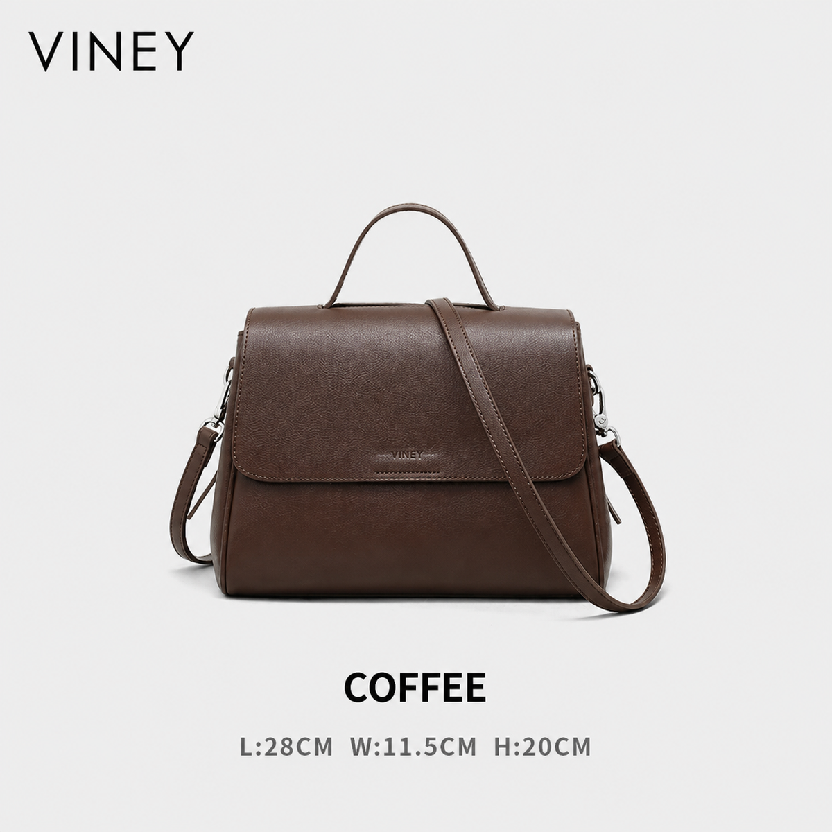 VINEY Urban Genuine Leather Lightweight Convertible Top-Handle Bag product image 6