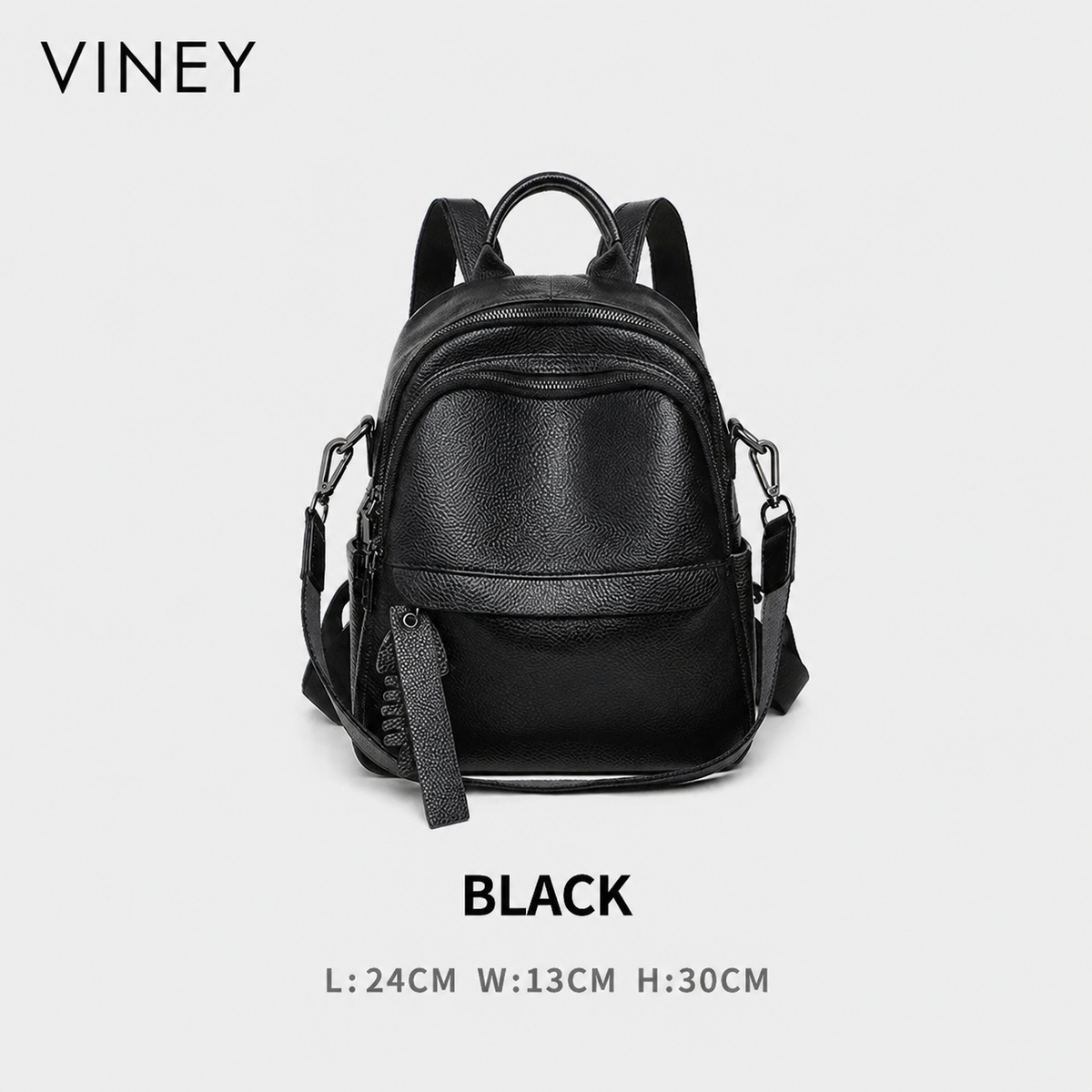VINEY City Genuine Leather Large Capacity Backpack — English product image 6