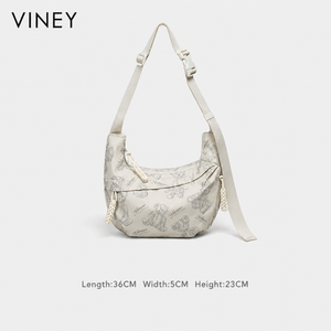 VINEY Urban Canvas Large Capacity Crescent Tote Bag product image 6
