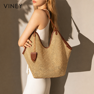 VINEY Woven Beach Large Capacity Convertible Tote Bag product image 1