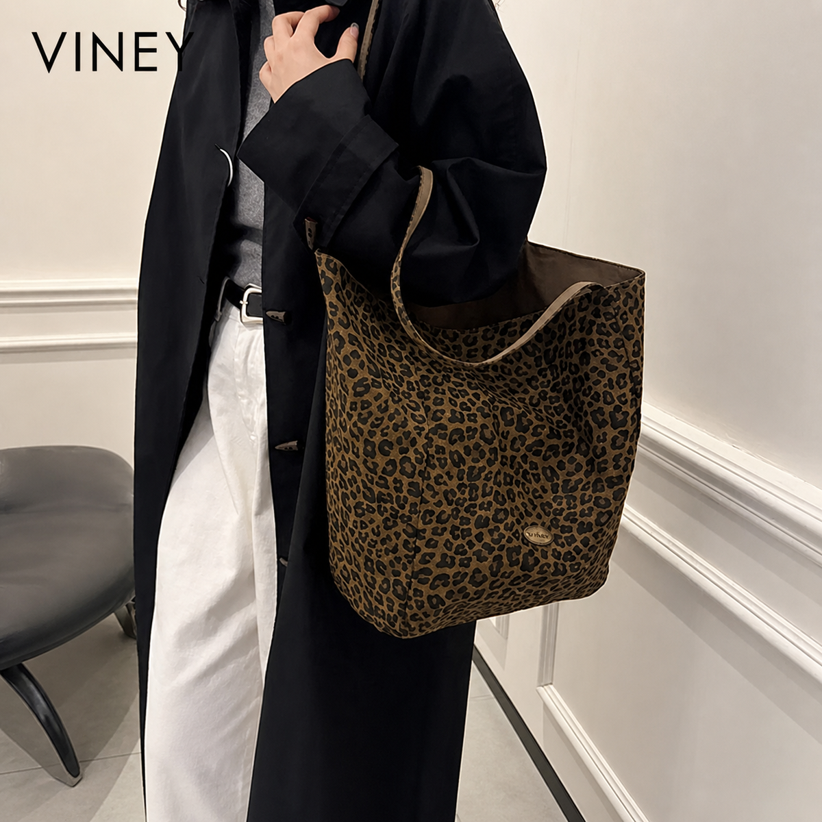 VINEY Everyday Canvas Large Capacity Tote Bag — English product image 2