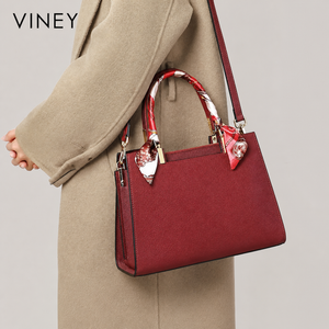 VINEY Everyday Genuine Leather Lightweight Top-Handle Bag — English product image 2