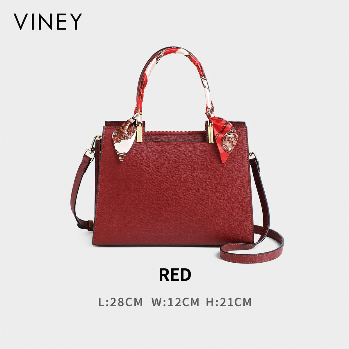 VINEY Everyday Genuine Leather Lightweight Top-Handle Bag — English product image 6