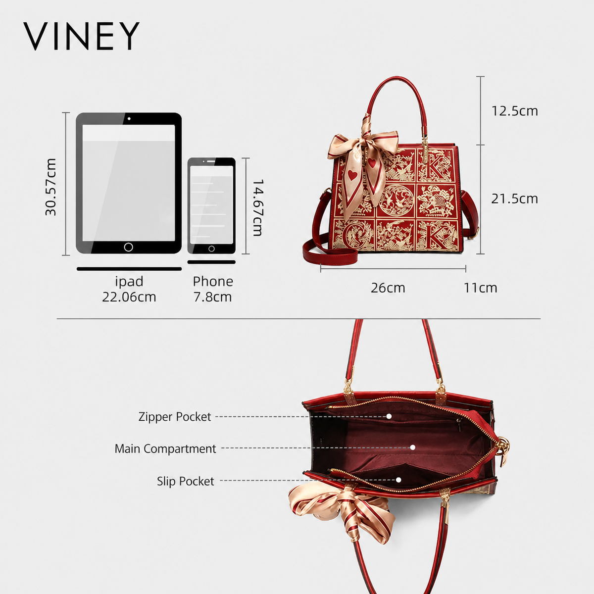 VINEY Urban Genuine Leather Lightweight Top-Handle Bag product image 5