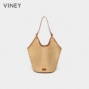 VINEY Everyday Woven Straw Beach Large Capacity Basket Tote Bag — English product image 2