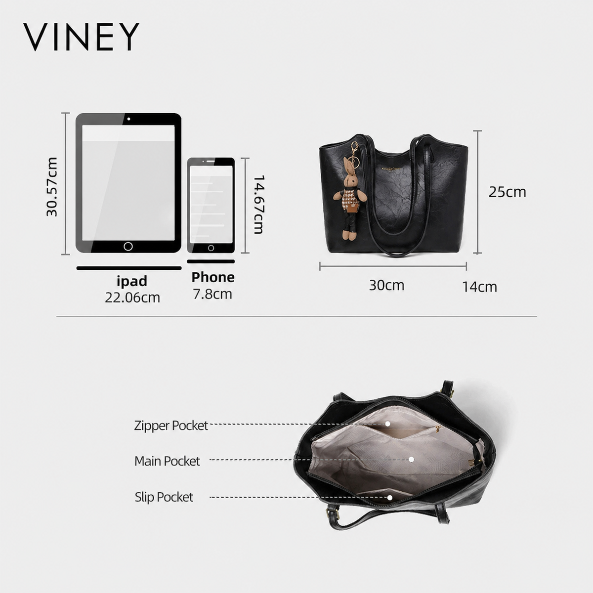 VINEY Weekend Genuine Leather Large Capacity Tote Bag product image 5