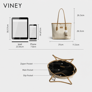 VINEY Urban Genuine Leather Large Capacity Tote Bag product image 5