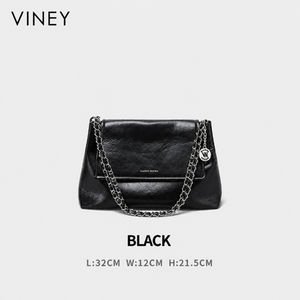 VINEY Urban Genuine Leather Large Capacity Chain-Strap Tote Bag product image 6