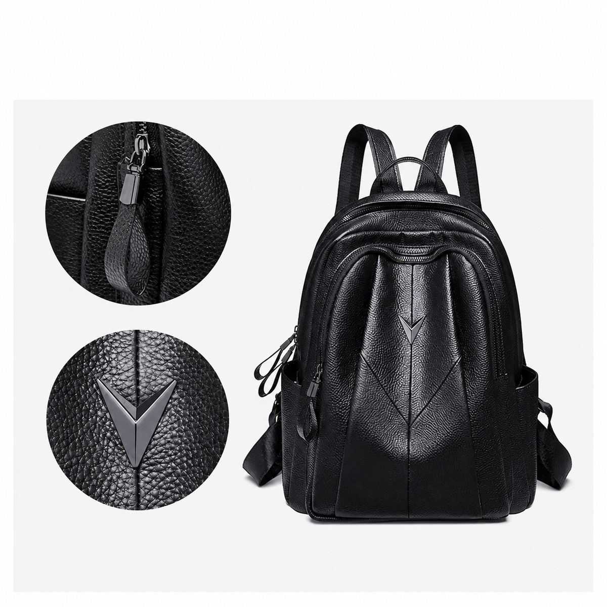VINEY Genuine Leather Large Capacity Lightweight Laptop Backpack product image 3