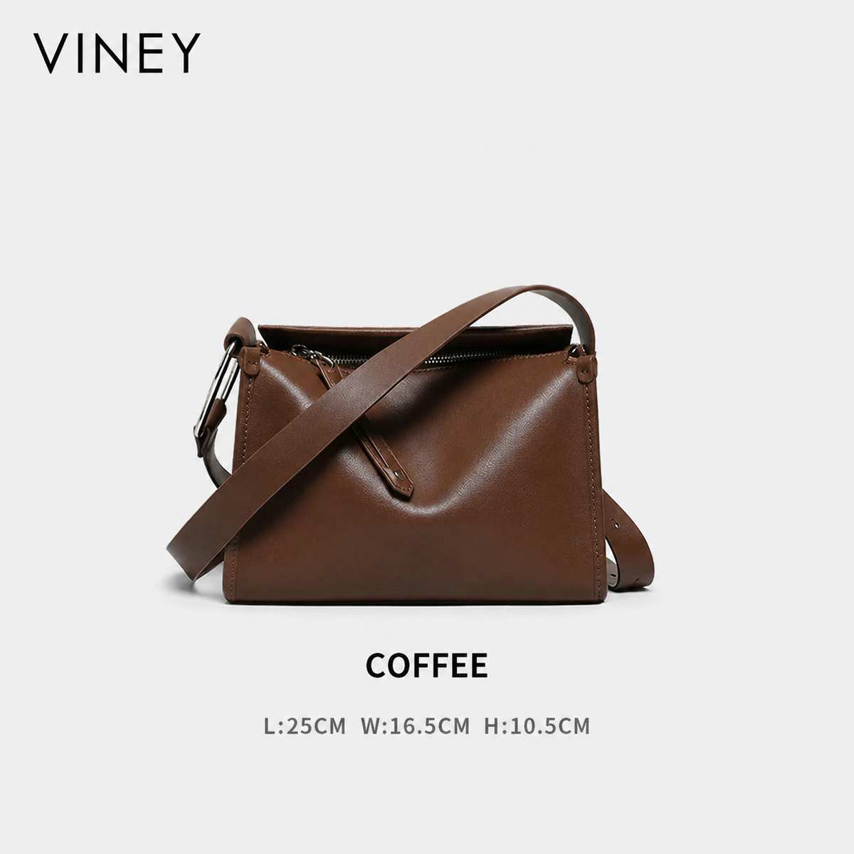 VINEY Everyday Genuine Leather Pillow Convertible Crossbody Bag — English product image 6