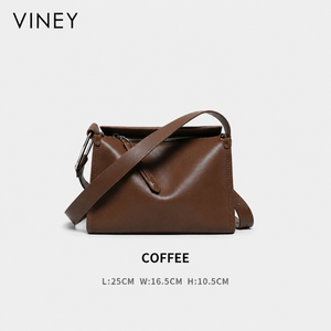 VINEY Everyday Genuine Leather Pillow Convertible Crossbody Bag — English product image 6