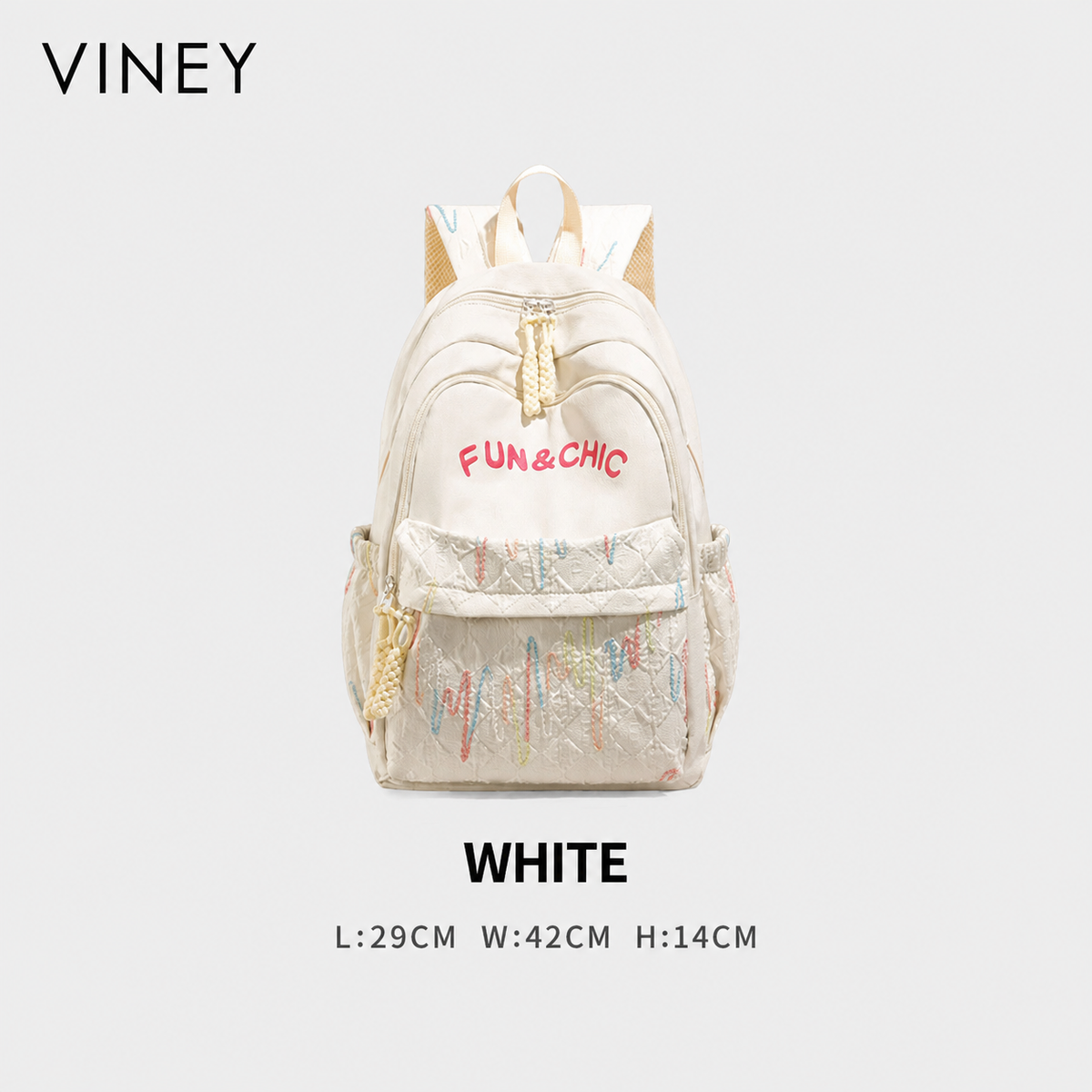 VINEY Everyday Large Capacity Lightweight Backpack — English product image 6