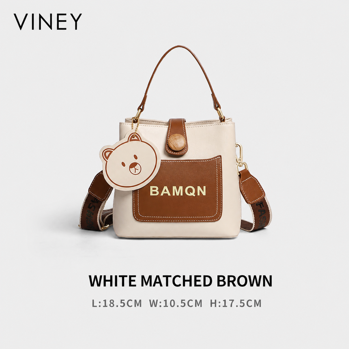 VINEY Weekend Genuine Leather Large Capacity Convertible Bucket Bag product image 6