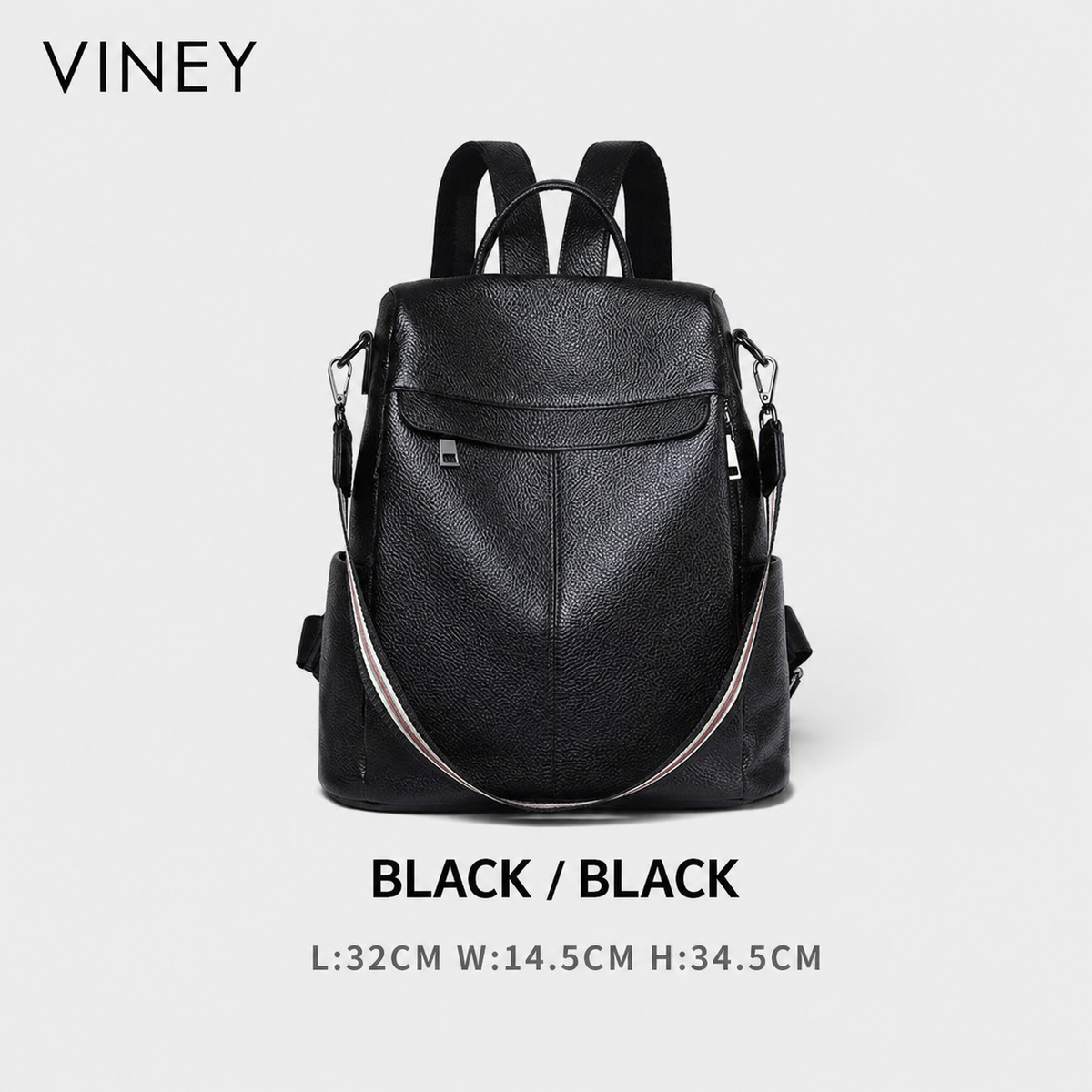 VINEY Genuine Leather Lightweight Backpack product image 6