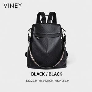 VINEY Genuine Leather Lightweight Backpack product image 6