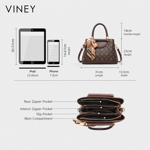 VINEY Leather Convertible Top-Handle Bag product image 5