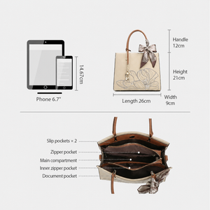 VINEY Modern Genuine Leather Convertible Top-Handle Bag product image 5