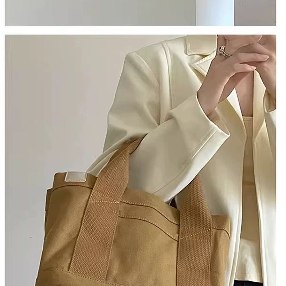 VINEY Compact Canvas Lunch Tote Bag, workday carry
