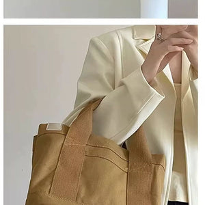 VINEY Compact Canvas Lunch Tote Bag, workday carry