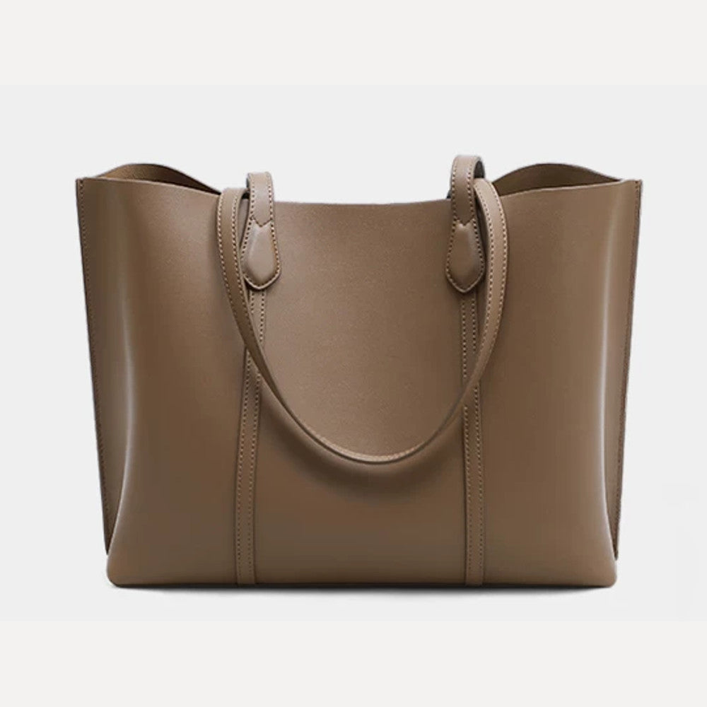 VINEY Genuine Leather Everyday Tote Bag