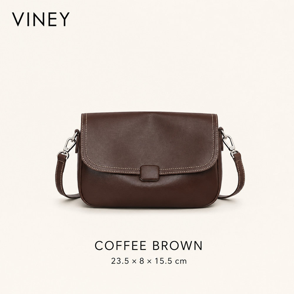 VINEY Genuine Leather Convertible Tote & Crossbody Bag