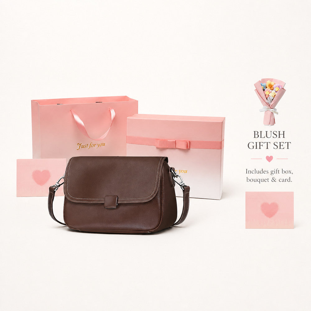 VINEY Genuine Leather Convertible Tote & Crossbody Bag