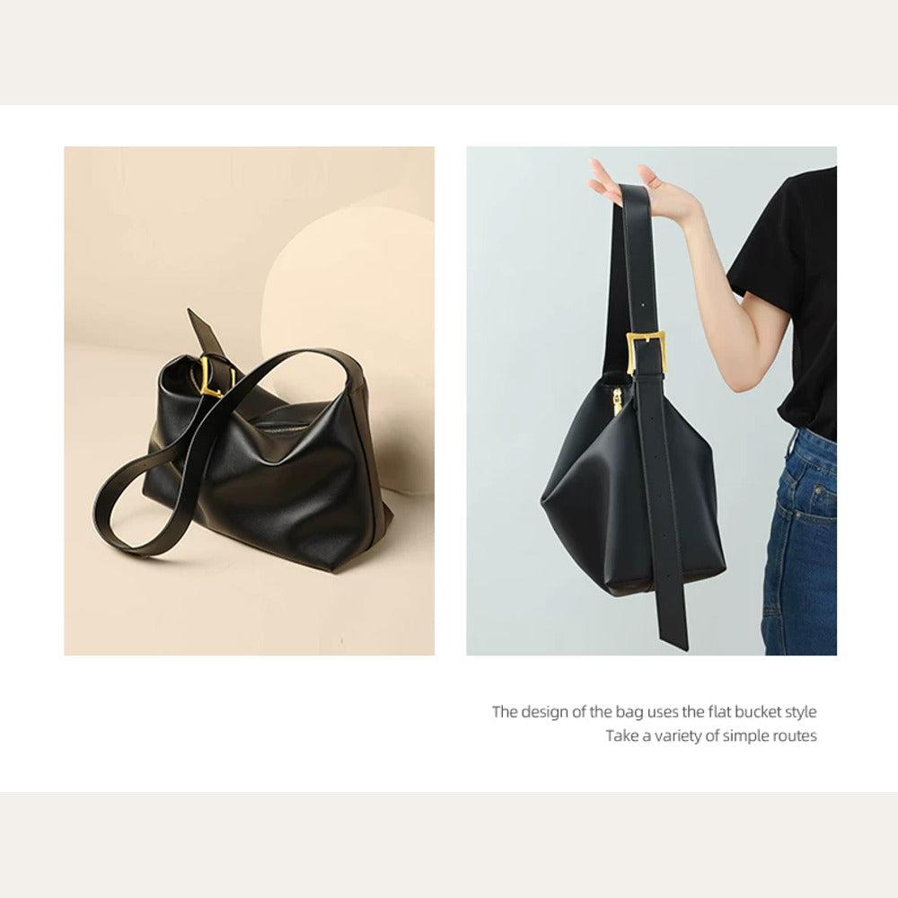 VINEY Genuine Leather Hobo Tote and Shoulder Bag, product details