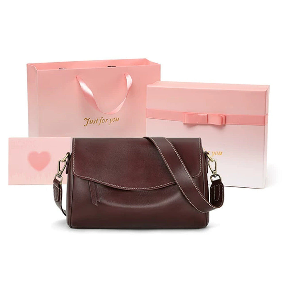VINEY Genuine Leather Pillow Tote & Crossbody Bag