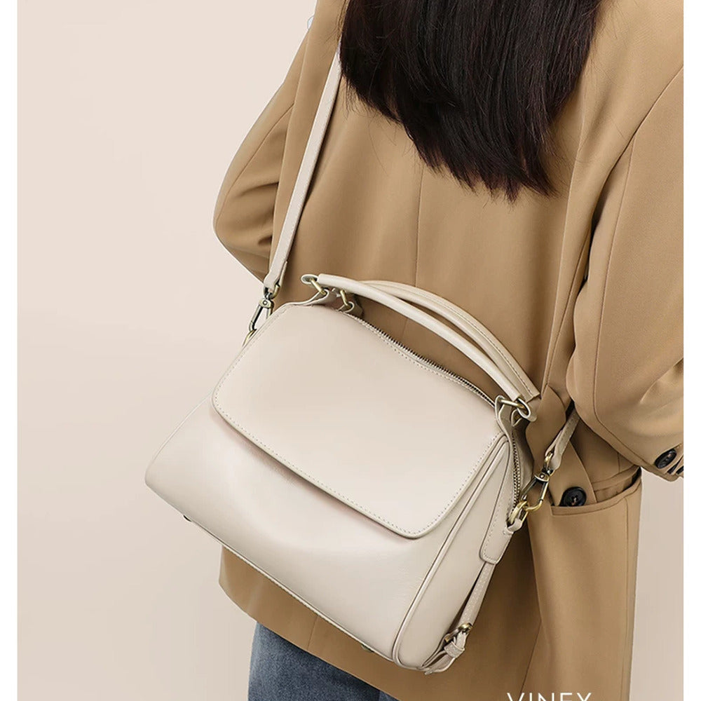 VINEY Leather Top-Handle Tote and Crossbody Bag, shoulder carry