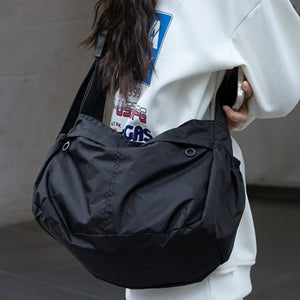 VINEY Lightweight Canvas Crescent Tote Bag, city style