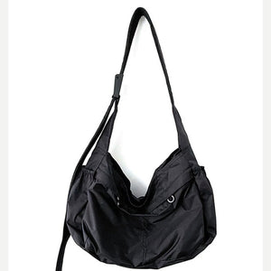 VINEY Lightweight Canvas Crescent Tote Bag, front view