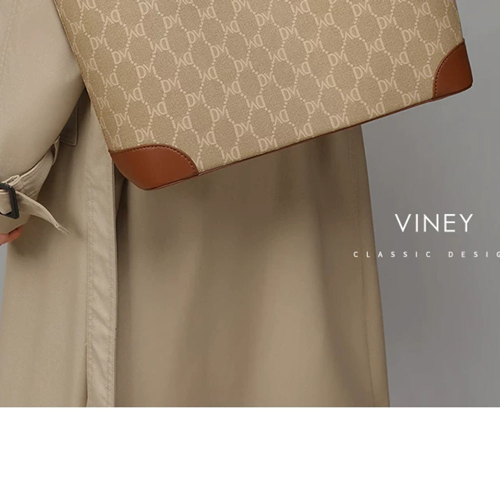 VINEY Monogram Commuter Tote Bag, bottom detail