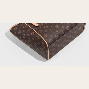 VINEY Coffee Monogram Commuter Tote Bag, base detail