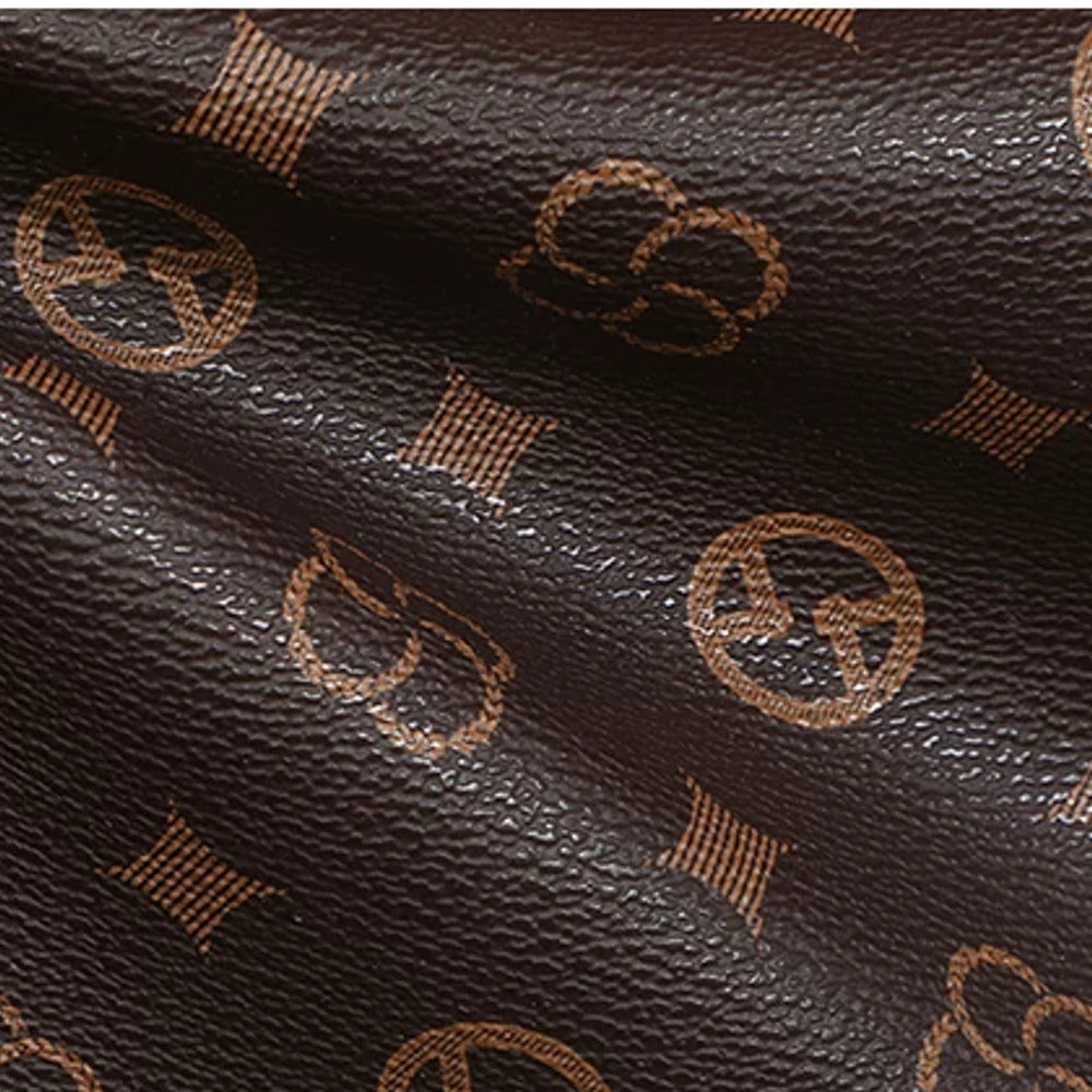 VINEY Coffee Monogram Commuter Tote Bag, texture