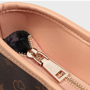 VINEY Coffee Monogram Commuter Tote Bag, zipper