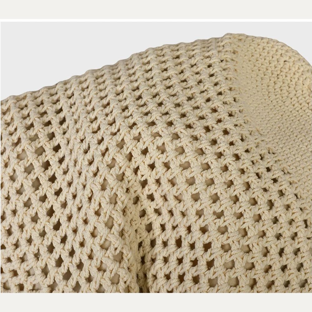 VINEY Open-Weave Beach Tote Bag, woven texture