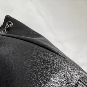 VINEY Soft Leather Chain-Handle Hobo Tote Bag, pebbled texture