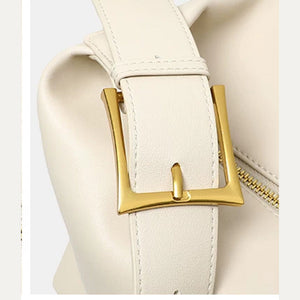 VINEY Soft Leather Hobo Tote Bag, hardware
