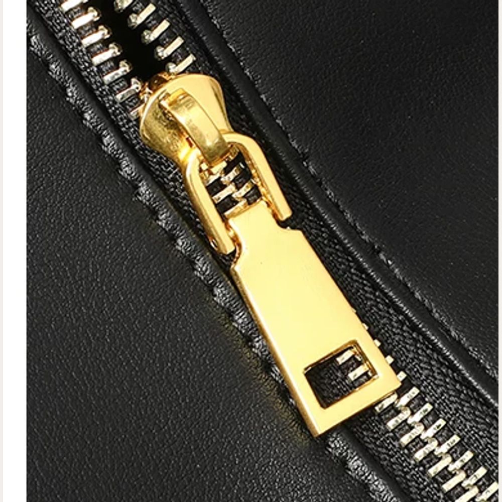 VINEY Soft Leather-Look Hobo Tote Bag, zipper and hardware