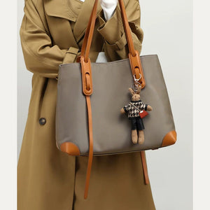 VINEY Structured Woven Commuter Tote Bag, front carry