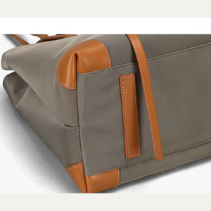 VINEY Structured Woven Commuter Tote Bag, reinforced corner detail