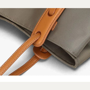 VINEY Structured Woven Commuter Tote Bag, woven texture and hardware
